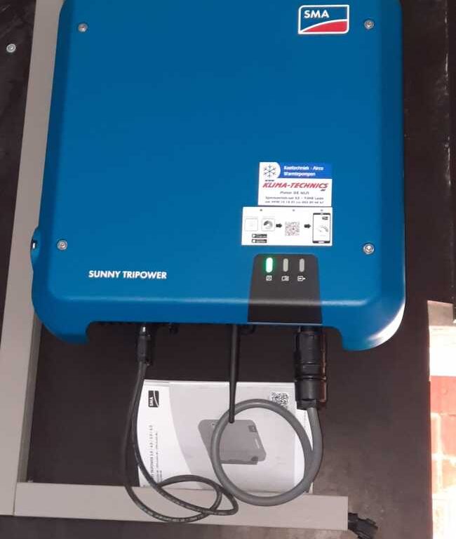 Realisatie 25x Qcells zonnepanelen 350 Wp monokristallijn met SMA omvormer STP6.0 TRI POWER 3x400V te Erpe