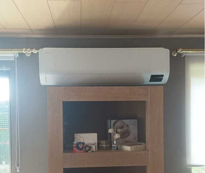 Realisatie Samsung multisplit airco/warmtepomp met 2 binnenunits wind free Comfort te Zwalm