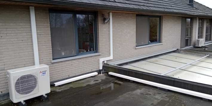 Realisatie 2x Mitsubishi multisplit aircowarmtepomp met 8 binnenunits te Erembodegem