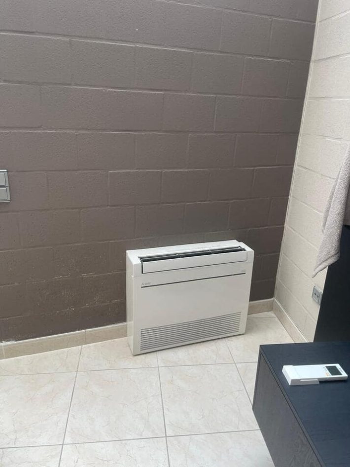 Realisatie Mitsubishi multisplit aircowarmtepomp met 3 binnenunits te Mere