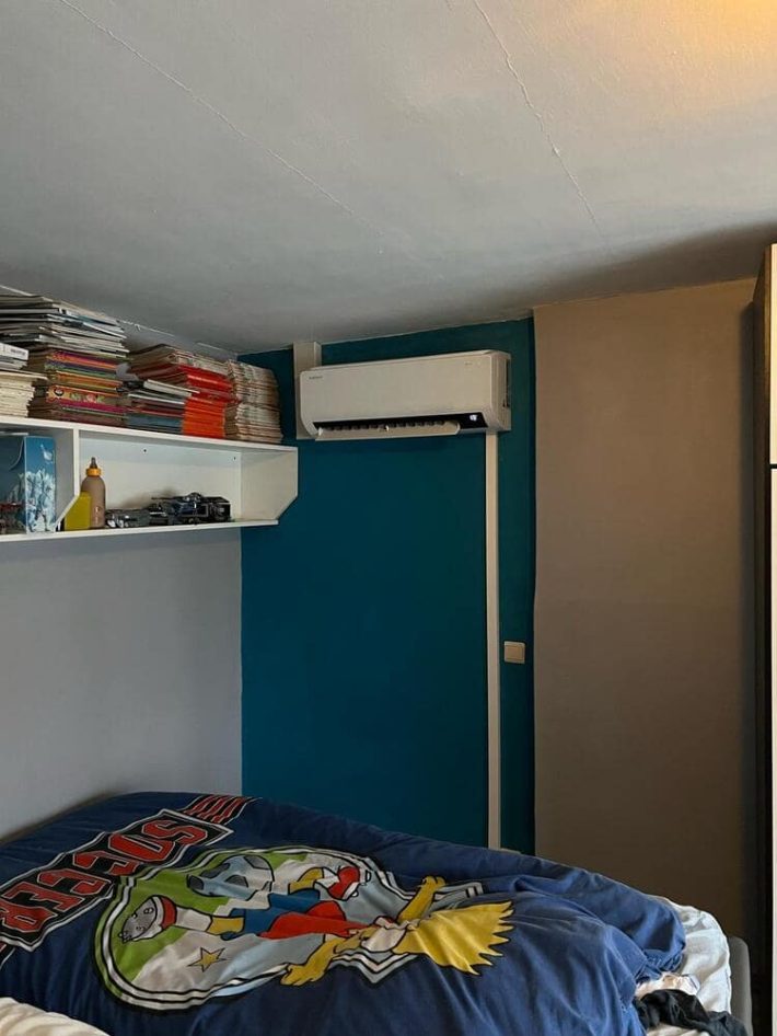 Realisatie Samsung multisplit aircowarmtepomp met 3 binnenunits te Hilegem